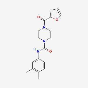 N-(3,4-dimethylphenyl)-4-(2-furoyl)-1-piperazinecarboxamide