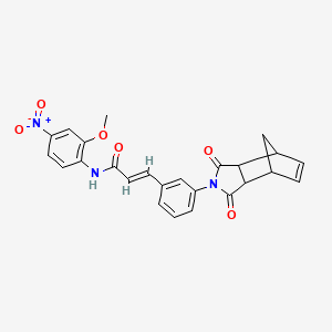 molecular formula C25H21N3O6 B5426466 (E)-3-[3-(3,5-dioxo-4-azatricyclo[5.2.1.02,6]dec-8-en-4-yl)phenyl]-N-(2-methoxy-4-nitrophenyl)prop-2-enamide 