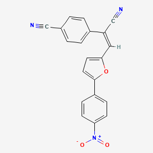 molecular formula C20H11N3O3 B5426554 4-{(E)-1-cyano-2-[5-(4-nitrophenyl)furan-2-yl]ethenyl}benzonitrile 