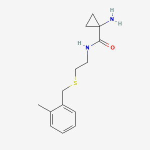 1-amino-N-{2-[(2-methylbenzyl)thio]ethyl}cyclopropanecarboxamide