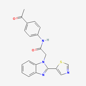 N-(4-ACETYLPHENYL)-2-[2-(1,3-THIAZOL-5-YL)-1H-1,3-BENZODIAZOL-1-YL]ACETAMIDE