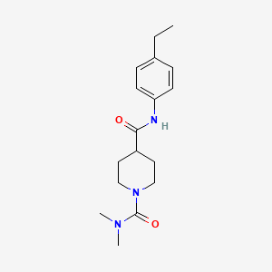 molecular formula C17H25N3O2 B5426655 N~4~-(4-ethylphenyl)-N~1~,N~1~-dimethylpiperidine-1,4-dicarboxamide 