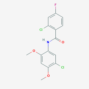 molecular formula C15H12Cl2FNO3 B5426689 2-chloro-N-(5-chloro-2,4-dimethoxyphenyl)-4-fluorobenzamide 