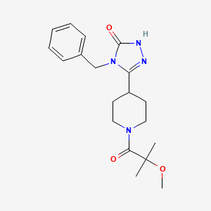 molecular formula C19H26N4O3 B5426691 4-benzyl-5-[1-(2-methoxy-2-methylpropanoyl)-4-piperidinyl]-2,4-dihydro-3H-1,2,4-triazol-3-one 