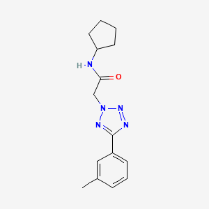 molecular formula C15H19N5O B5426714 N-cyclopentyl-2-[5-(3-methylphenyl)-2H-tetrazol-2-yl]acetamide 