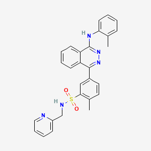 molecular formula C28H25N5O2S B5426723 2-METHYL-5-{4-[(2-METHYLPHENYL)AMINO]PHTHALAZIN-1-YL}-N-[(PYRIDIN-2-YL)METHYL]BENZENE-1-SULFONAMIDE 