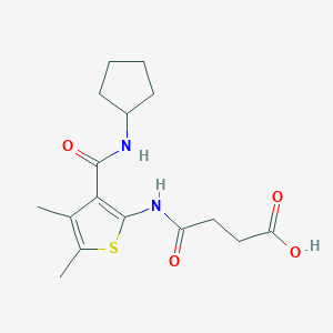 4-({3-[(cyclopentylamino)carbonyl]-4,5-dimethyl-2-thienyl}amino)-4-oxobutanoic acid