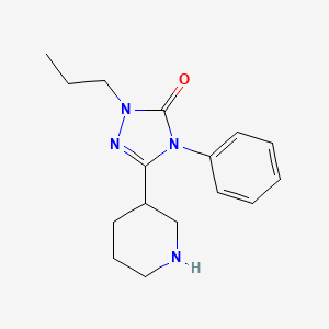 molecular formula C16H22N4O B5426777 4-phenyl-5-(3-piperidinyl)-2-propyl-2,4-dihydro-3H-1,2,4-triazol-3-one hydrochloride 