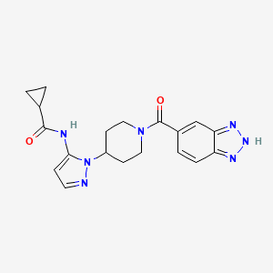 N-{1-[1-(1H-1,2,3-benzotriazol-5-ylcarbonyl)piperidin-4-yl]-1H-pyrazol-5-yl}cyclopropanecarboxamide