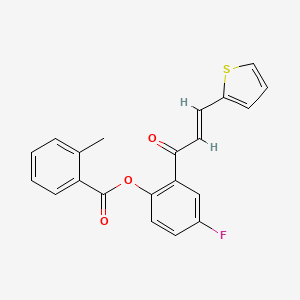 4-fluoro-2-[3-(2-thienyl)acryloyl]phenyl 2-methylbenzoate