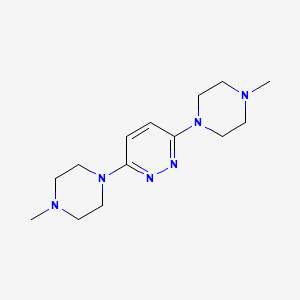 molecular formula C14H24N6 B5426812 3,6-bis(4-methyl-1-piperazinyl)pyridazine 