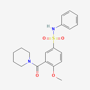 molecular formula C19H22N2O4S B5426818 4-methoxy-N-phenyl-3-(1-piperidinylcarbonyl)benzenesulfonamide 