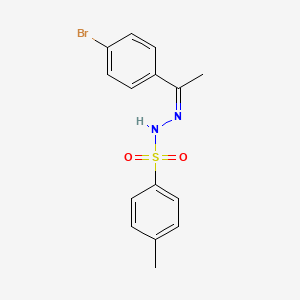 molecular formula C15H15BrN2O2S B5427859 N'-[(1Z)-1-(4-bromophenyl)ethylidene]-4-methylbenzenesulfonohydrazide 