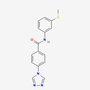 molecular formula C16H14N4OS B5427886 N-(3-methylsulfanylphenyl)-4-(1,2,4-triazol-4-yl)benzamide 