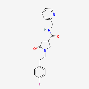 molecular formula C19H20FN3O2 B5428000 1-[2-(4-FLUOROPHENYL)ETHYL]-5-OXO-N-[(PYRIDIN-2-YL)METHYL]PYRROLIDINE-3-CARBOXAMIDE 