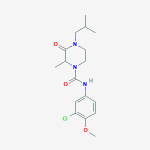 molecular formula C17H24ClN3O3 B5428012 N-(3-chloro-4-methoxyphenyl)-4-isobutyl-2-methyl-3-oxo-1-piperazinecarboxamide 