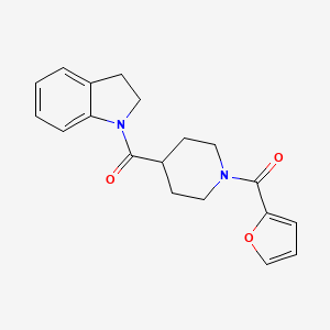 molecular formula C19H20N2O3 B5428172 1-{[1-(2-furoyl)piperidin-4-yl]carbonyl}indoline 