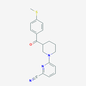 molecular formula C19H19N3OS B5428331 6-{3-[4-(methylthio)benzoyl]piperidin-1-yl}pyridine-2-carbonitrile 