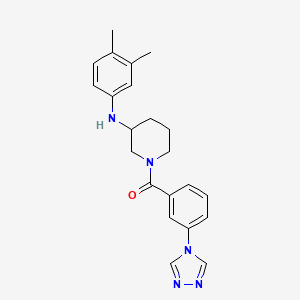 molecular formula C22H25N5O B5428356 N-(3,4-dimethylphenyl)-1-[3-(4H-1,2,4-triazol-4-yl)benzoyl]-3-piperidinamine 