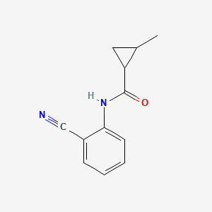 molecular formula C12H12N2O B5428522 N-(2-cyanophenyl)-2-methylcyclopropane-1-carboxamide 