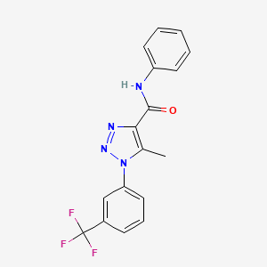 molecular formula C17H13F3N4O B5428527 5-methyl-N-phenyl-1-[3-(trifluoromethyl)phenyl]-1H-1,2,3-triazole-4-carboxamide 