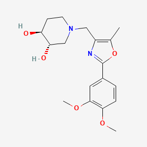 molecular formula C18H24N2O5 B5428578 (3S,4S)-1-[[2-(3,4-dimethoxyphenyl)-5-methyl-1,3-oxazol-4-yl]methyl]piperidine-3,4-diol 