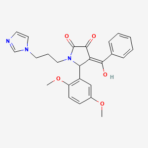 4-benzoyl-5-(2,5-dimethoxyphenyl)-3-hydroxy-1-[3-(1H-imidazol-1-yl)propyl]-1,5-dihydro-2H-pyrrol-2-one