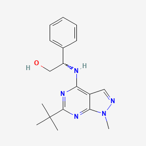 (2S)-2-[(6-tert-butyl-1-methyl-1H-pyrazolo[3,4-d]pyrimidin-4-yl)amino]-2-phenylethanol