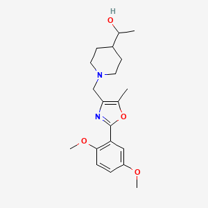 1-(1-{[2-(2,5-dimethoxyphenyl)-5-methyl-1,3-oxazol-4-yl]methyl}piperidin-4-yl)ethanol