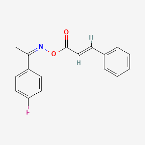 [(Z)-1-(4-fluorophenyl)ethylideneamino] (E)-3-phenylprop-2-enoate