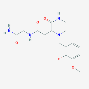 N~2~-{[1-(2,3-dimethoxybenzyl)-3-oxo-2-piperazinyl]acetyl}glycinamide