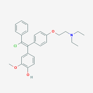 molecular formula C27H30ClNO3 B054291 3-Methoxy-4-hydroxyclomiphene CAS No. 117095-59-7