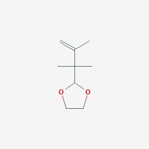 molecular formula C9H16O2 B054311 2-(2,3-Dimethylbut-3-en-2-yl)-1,3-dioxolane CAS No. 121389-16-0