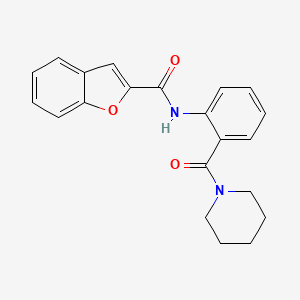 N-[2-(1-piperidinylcarbonyl)phenyl]-1-benzofuran-2-carboxamide