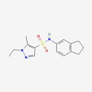 N-(2,3-dihydro-1H-inden-5-yl)-1-ethyl-5-methyl-1H-pyrazole-4-sulfonamide