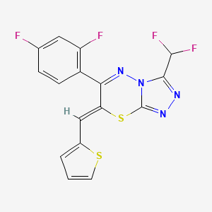 3-(difluoromethyl)-6-(2,4-difluorophenyl)-7-(2-thienylmethylene)-7H-[1,2,4]triazolo[3,4-b][1,3,4]thiadiazine