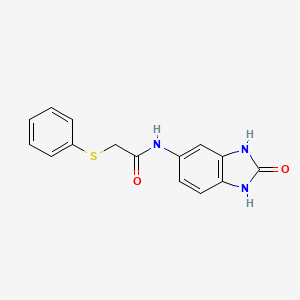 molecular formula C15H13N3O2S B5431556 N-(2-oxo-2,3-dihydro-1H-benzimidazol-5-yl)-2-(phenylthio)acetamide 