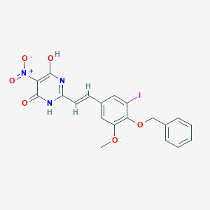 molecular formula C20H16IN3O6 B5431563 2-{2-[4-(benzyloxy)-3-iodo-5-methoxyphenyl]vinyl}-6-hydroxy-5-nitro-4(3H)-pyrimidinone 