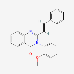 3-(2-METHOXYPHENYL)-2-[(1E)-2-PHENYLETHENYL]-3,4-DIHYDROQUINAZOLIN-4-ONE