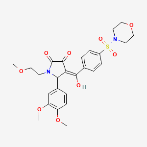 (4E)-5-(3,4-dimethoxyphenyl)-4-[hydroxy-(4-morpholin-4-ylsulfonylphenyl)methylidene]-1-(2-methoxyethyl)pyrrolidine-2,3-dione