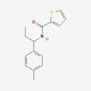 molecular formula C15H17NOS B5431776 N-[1-(4-methylphenyl)propyl]-2-thiophenecarboxamide 