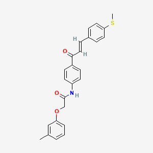 molecular formula C25H23NO3S B5431790 2-(3-methylphenoxy)-N-(4-{3-[4-(methylthio)phenyl]acryloyl}phenyl)acetamide 