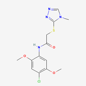 N-(4-chloro-2,5-dimethoxyphenyl)-2-[(4-methyl-4H-1,2,4-triazol-3-yl)thio]acetamide