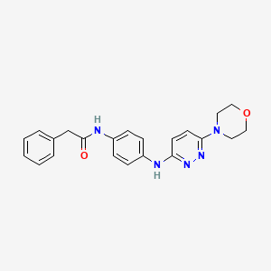 N-[4-[(6-morpholin-4-ylpyridazin-3-yl)amino]phenyl]-2-phenylacetamide