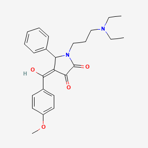 1-[3-(diethylamino)propyl]-3-hydroxy-4-(4-methoxybenzoyl)-5-phenyl-1,5-dihydro-2H-pyrrol-2-one