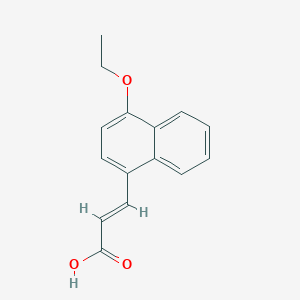 molecular formula C15H14O3 B5431891 (E)-3-(4-ethoxynaphthalen-1-yl)prop-2-enoic acid 