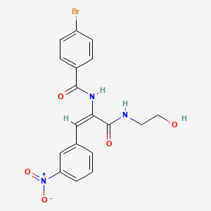 molecular formula C18H16BrN3O5 B5431912 4-bromo-N-[(E)-3-(2-hydroxyethylamino)-1-(3-nitrophenyl)-3-oxoprop-1-en-2-yl]benzamide 