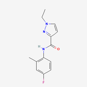 molecular formula C13H14FN3O B5431969 1-ethyl-N-(4-fluoro-2-methylphenyl)-1H-pyrazole-3-carboxamide 