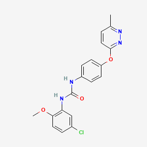 molecular formula C19H17ClN4O3 B5432016 N-(5-chloro-2-methoxyphenyl)-N'-{4-[(6-methyl-3-pyridazinyl)oxy]phenyl}urea 