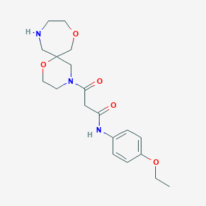 3-(1,8-dioxa-4,11-diazaspiro[5.6]dodec-4-yl)-N-(4-ethoxyphenyl)-3-oxopropanamide